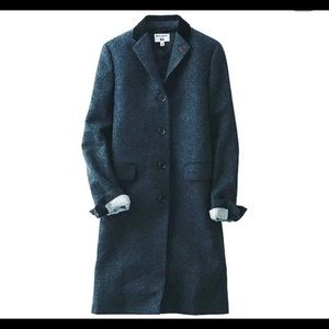 Stylish grey wool coat